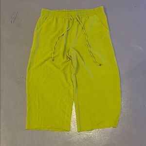 Vibrant Lime Cropped Pants